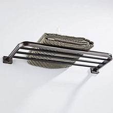 KUNGYO Nero Portasciugamano Nera da Parete - Portasciugamano da Parete Bagno Adesivo Porta Salviette per Il Bagno Lavabo Bagno Cucina