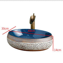 WEHOLY Lavabo in Resina Lavabo retrò da Incasso Ovale in Pietra Naturale Lavabo in Ceramica Contenitore per Hotel Lavabo a Prova di Schizzi