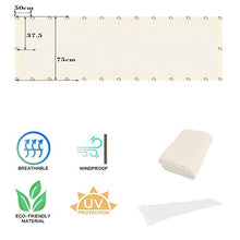 SUNNY GUARD Copertura per Balcone Giardino Schermo Privacy Resistente ai Raggi UV HDPE Telo frangivento con Fascette,75x600cm Crema