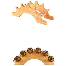 RINGLICHT F Portabottiglie Vino di Legno DIY Portabottiglie per Borracce E Bottiglie per 6 Bottiglie per Ripiani, Cantinetta per Vino, Portabottiglie bambù, Organizzatore Bottiglie Vino