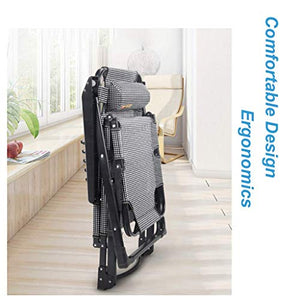 Lounger Sedia a Sdraio per Lettino Prendisole per Anziani Alti con Cuscino Lettino Sauna Pad Lettino Relax da Giardino Sdraiato reclinabile,Velluto Nero