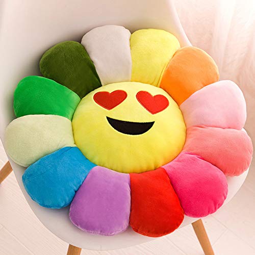 seat cushion Cuscino A Forma di Fiore,Modello Sorriso Grande Morbido Cuscino Sedile per I Bambini Lettura Camera Decorazione Cuscino Meditazione-a Diametro50cm(20inch)