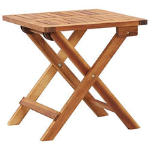 Tavolo da giardino pieghevole quadrato, in legno di acacia, per esterni, balcone, terrazza, 40 x 40 x 40 cm