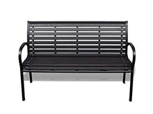 Poltrona da giardino per 3 persone, panca da giardino, decorazione per cortile, terrazzo, parco, caffè, 125 x 60,5 x 80,5 cm