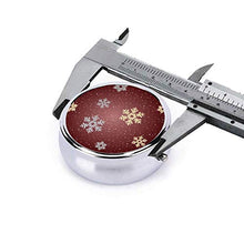 Contenitore rotondo per pillole in metallo, con fiocchi di neve, color oro, argento, con 3 scomparti, per medicina e vitamine, per viaggi all'aperto