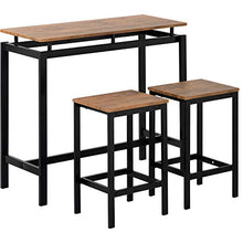 WYLZLIY-Home Set Tavolo Bar Bancone sgabelli Mobile Bar Tavolo da Bar E Sgabelli Set da Banco Tavolo da Pranzo Tavolo da Pranzo E Sedie Set da Cucina Moderna da Cucina in Legno con 2 Sgabelli