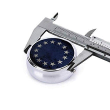 Betsy Ross - Contenitore rotondo per pillole a 3 scomparti, in metallo, con bandiera americana, per viaggi all'aperto