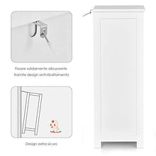 COSTWAY Cassettiera di Legno con Vari Cassetti, Cassettiera Verticale da Terra, Comò Moderno e Resistente, Mobiletto Autoportante per Salone Camera da Letto Bagno Ufficio (4 Cassetti, bianco)
