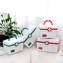 koigjh Contenitore per Medicinali Pratico Portatile per Famiglie Soccorso A Doppio Strato Contenitore per Medicinali per Bambini in Plastica per Uso Domestico