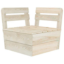FAMIROSA Divano Angolare Modulare su Pallet in Legno di Abete Impregnato