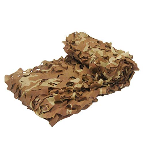 AWCPP Camo Netting Shading Net Desert Desert Network Camouflage Network | Sfondo Ombrellone It Color Shade Netting | Adatto per la Campagna per la Protezione Solare Di Caccia Selvatica,6 * 8M.