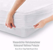 MELUNDA coprimaterasso Impermeabile con Angoli Elastici - 140 x 200 cm - Coprimaterasso in Cotone antiallergico dermatologicamente Testato