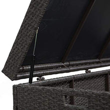 Outsunny Salotto da Esterno Set 4 Pzi:1 Divano/2 Poltrone/1 Tavolino, Mobili Giardino in Rattan, Nero e Bianco