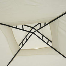 Outsunny Tenda Gazebo da Giardino con Zanzariera, Struttura in Metallo Copertura in Poliestere, 294x294cm, Beige
