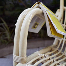 winter Sedia a Dondolo all'aperto, Naturale Realizzato a Mano Tutto Meteo in Rattan Glider Rocker, Patio Leisure Lounge Sdraiatrice, per Prato Inglese, Giardino, Balcone