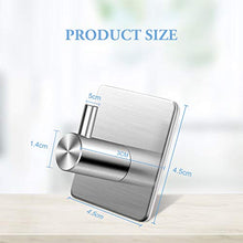Gancio Adesivo, EniBon Adesivo Ganci Portasciugamani Acciaio Inox Gancio impermeabile, Gancio Parete Senza Foratura per Asciugamani, Bagno, Cucina (5 pezzi)