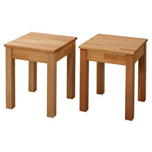 Krok Wood 2x Sgabello Tomas in Legno Massello in Faggio 35x35x45 cm