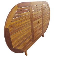 OUSEE Set da Pranzo da Giardino 7 pz Pieghevole in Massello di Acacia