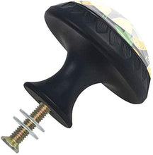 Ananas giallo Kiwi Fruit Black Pomelli per Porta Set di 4 Pomelli per Mobili Manopole per Cassetti Cucina Armadio Vetro