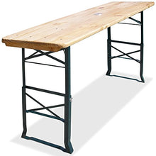 Deuba Tavolo da Birreria Alto da Bar Stile Oktoberfest Pieghevole Legno 170cm Altezza Regolabile con Foro ombrellone