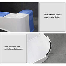LZL Sgabello WC Multi-Funzione Antiscivolo Squatty Vatty Toilet Sgabello da Bagno Bagno Squat Aiuto Si Adatta a Tutti i Servizi igienici Vasino Tozzo (Color : White, Dimensione : Conventional)