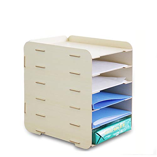 Schedario Classificatore Verticale Schedario, Classificatore Da Tavolo In Legno, 4 Strati Di Articoli Per Ufficio Creativi, Cartella Della Scatola Di Immagazzinaggio Di Libri A Più Strati, Per Uso Uff