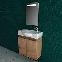 Alpenberger - Lavabo in ceramica per il bagno, larghezza 55 cm, design elegante per gli ospiti