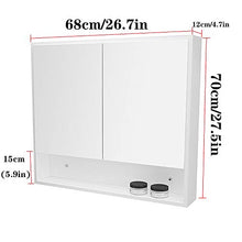 Y&J Specchio Bagno Contenitore, Specchio da Parete Trucco, Specchi Decorativi per Soggiorno, Arredamento Moderno, Armadietto per Camera da Letto