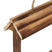 Relaxdays Mangiatoie per Uccelli, Casette in Legno Dispenser di Mangime da Esterno, Decorazione da Giardino, Marrone