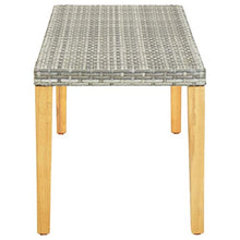 E E-NICES Panchina da Giardino 80 cm in Polyrattan Grigio