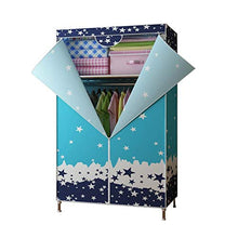 TWDYC No-Installazione Pieghevole Armadio Modern Family Camera di Arte del Panno Cabinet Tutto Acciaio Telaio Camera Semplice Dormitorio Panno Ward