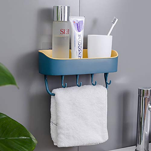 Mensola da parete per bagno, in plastica, senza foro, comodo e durevole, può essere utilizzato per WC, cucina, tavolo da toeletta, materiale PP