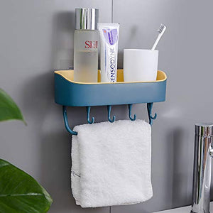 Mensola da parete per bagno, in plastica, senza foro, comodo e durevole, può essere utilizzato per WC, cucina, tavolo da toeletta, materiale PP