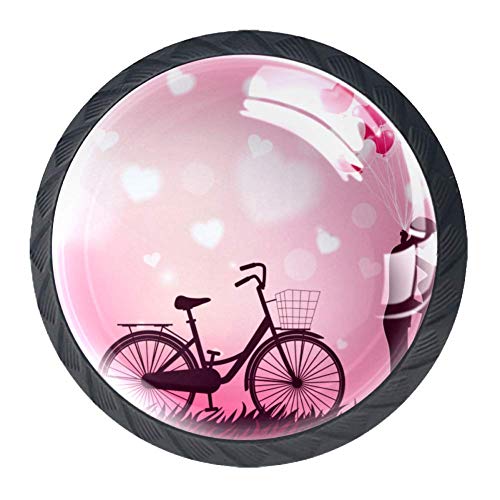 Wetia Gli Amanti della Bici Amore per la Cucina di casa Armadio Armadio Armadio Nero 3,5 x 2,8 cm