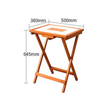 N/Z Living Equipment Tavolino da caffè Tavolino in Piastrelle di Ceramica Desktop 53 X 42 cm Pieghevole e Quadrato Luminoso Bistrot Laterale per Patio Giardino Soggiorno Tavolino da Esterno B