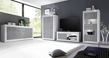 Web Convenienza Madia con 4 Sportelli Made in Italy – Credenza Contenitore Collezione Basic per Soggiorno Cucina Ingresso Sala da Pranzo Mobile Design moderno originale Bianco e Cemento
