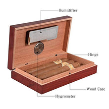 Humidars Cigar Humidor - Classic Cigar Humidor con umidificatore e igrometro grande capacità Cigar Box for club Desktop portasigari Accessori mantenerlo fresco .Scatola di immagazzinaggio di cigari di