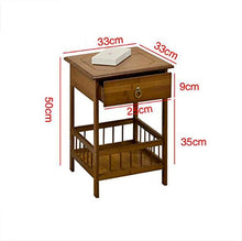Comodino,Tavolino Laterale Camera da Letto Multifunzione Comodino, Comodino bambù con Cassetto, Tavolo da Comodino End Tavolino Tavolino per Soggiorno, Camera da Letto (Color : B)