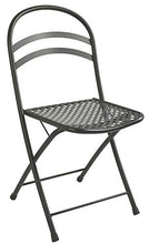 RD ITALIA Set Tavolo Tondo e 4 Sedie da Giardino in Acciaio Flipper Antracite