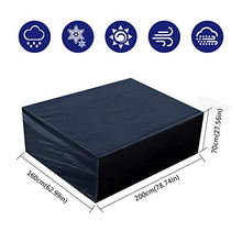 Mutsitaz Fittolly Copertura per Mobili da Giardino - Rettangolare Impermeabile Telo Poliestere - per Mobili Esterni Tavolo e Sedie (200x160x70cm/ 63x70.8x27.5 in)