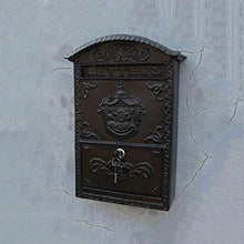 YONGYONGCHONG Cassetta delle lettere in ghisa, cassetta delle lettere dell'Europa Garden Villa Home Decoration Nero