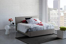Talamo Italia Letto Anna matrimoniale con contenitore sfoderabile, Made in Italy Grigio con Materasso, cm 160 x 200
