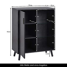 DDU - Credenza da salotto, mobile da cucina, cassettiera per casa, 95 x 75 x 35 cm, consegnato in 7-10 giorni