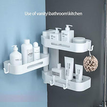 Desire Sky - Mensola triangolare girevole a 3 strati da parete, organizer multifunzione per cucina, bagno