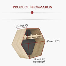 LLT Wine Rack, Cremagliera Della Decorazione Della Parete Della Novità, Wine Rack Ripiano in Vetro Parete Hanging Governo Del Vino Hexagon Legno per Le Bottiglie con Calici Di Vetro Bagagli