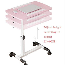 RKRLJX Computer Tavolino Regolabile Tavolo Portatile per Laptop, Pieghevole, elevabile, Rosa, 60x40 cm, Adatto per Adulti e Bambini