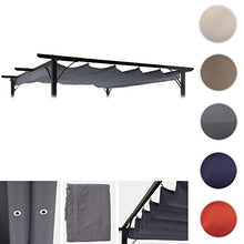 Mendler Telo di Ricambio Copertura Tetto per Gazebo HWC-C42 Poliestere 300x370cm Grigio