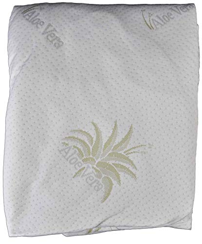 CASA TESSILE Fodera Materasso antiacaro Aloe Vera Varie Misure Coprimaterasso Elasticizzato Aloe. - Singolo