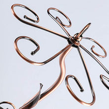 OUGEA Porta calici,Porta Bottiglie retrò in Ferro battuto Porta Bottiglie Trasporto utilizzato per la Decorazione di Porta Bottiglie Cucina Bronzo