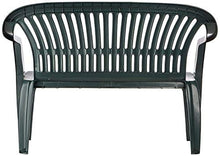 Dmora Panchina monoblocco impilabile da Esterno, Made in Italy, 114x55x82 cm, Color Verde